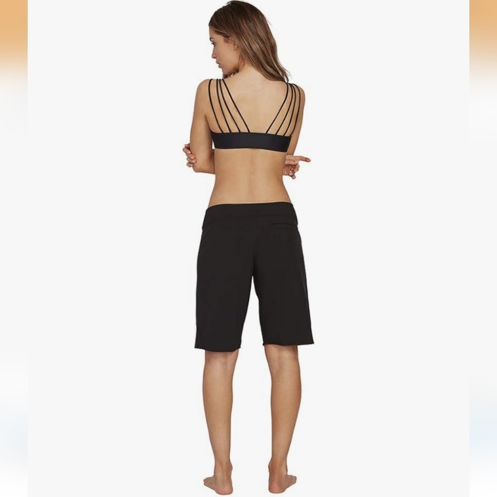 Volcom Simply Solid 11 Inch Boardshorts Black Womens Size 0 Nwt - Picture 3 of 9